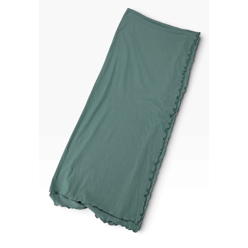 Angelrox Wrap Scarf Women OS Aqua Excellent Lettuce Edge Bamboo Multi Wear